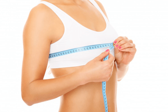 measure your breast size with a centimeter